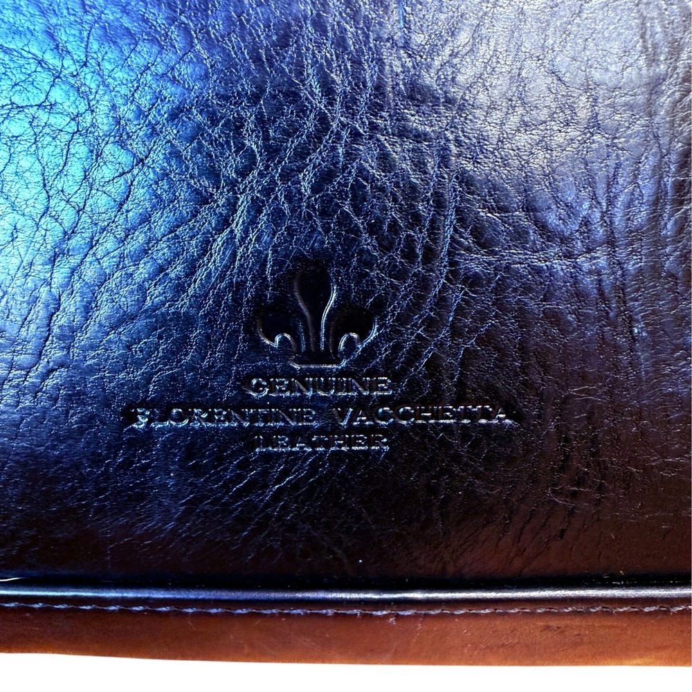 Dooney & Bourke Florentine Hunter Messenger Black Leather Briefcase - Picture 2 of 12